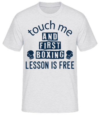 Free Boxing Lessons - T-shirt standard Homme - Gris chiné - Devant