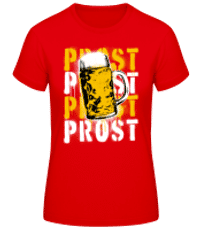 Prost - Frauen Basic T-Shirt - Rot - Vorne