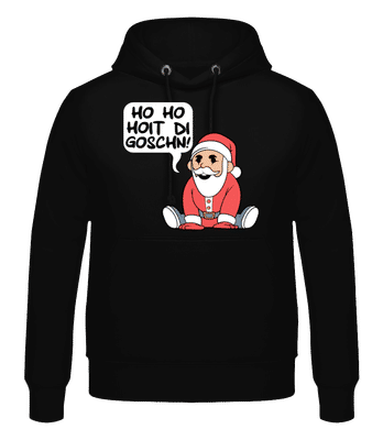 Santa Hoit Di Goschn - Männer Hoodie - Schwarz - Vorne