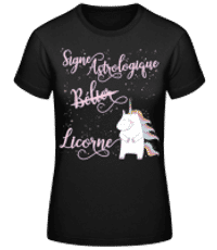 Signe Astrologique Licorne Bélier - T-shirt standard Femme - Noir - Devant