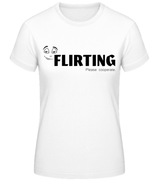Aperçu: Flirting - T-shirt standard Femme - Blanc - Devant