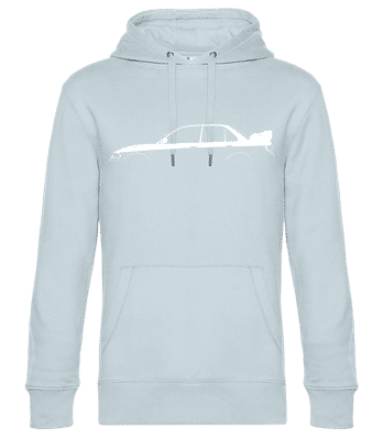 'Mitsubishi Lancer Evo. III' Silhouette - Sweat à capuche standard homme - Bleu clair - Devant