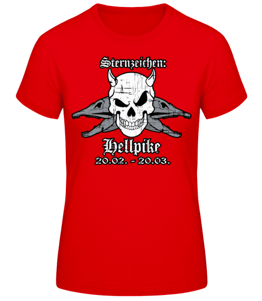 Vorschau: Metal Sternzeichen Hellpike - Frauen T-Shirt B&C - Rot - Vorne