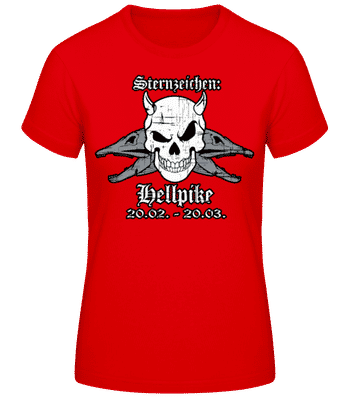 Metal Sternzeichen Hellpike - Frauen T-Shirt B&C - Rot - Vorne