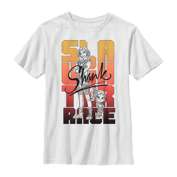 Aperçu: Disney - Les mondes de Ralph - Vanellope & Shank Shank Stack - Enfant T-shirt - Blanc - Devant