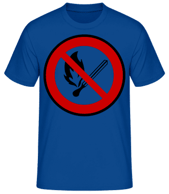 Feu Interdit - T-shirt standard Homme - Bleu royal - Devant