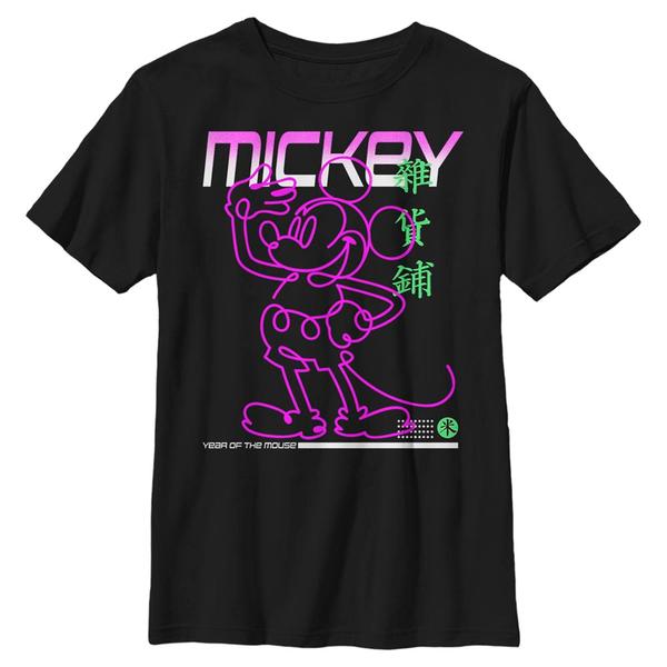 Aperçu: Disney - Mickey Mouse - Mickey Mouse Street Glow - Enfant T-shirt - Noir - Devant