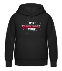 It's Christmas Time - Detská mikina - Čierna - Predné