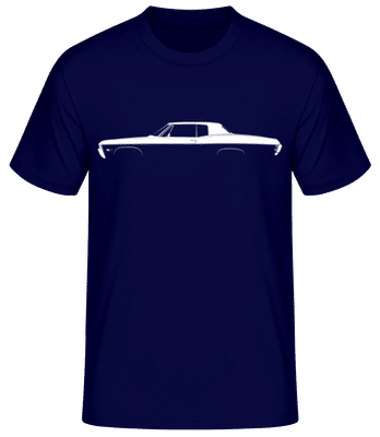 'Chevrolet Impala SS 1968' Silhouette - T-shirt standard Homme - Bleu marine - Devant