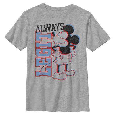 Disney - Mickey Mouse - Mickey Mouse Legit Mick - Enfant T-shirt - Gris chiné - Devant