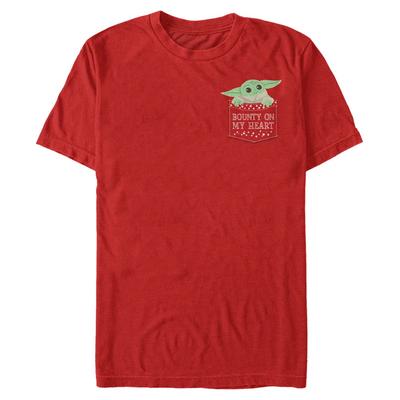 Star Wars - The Mandalorian - The Child Bounty On My Heart - Valentine's Day - Homme T-shirt - Rouge - Devant