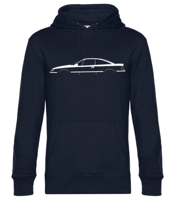 'Opel Calibra' Silhouette - Sweat à capuche standard homme - Bleu marine - Devant