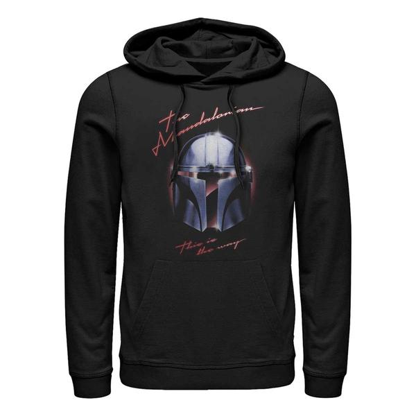 Aperçu: Star Wars - The Mandalorian - Mandalorian Helmet Chrome - Unisex Sweat à capuche - Noir - Devant