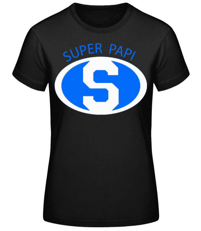 Aperçu: Super Papi Blue - T-shirt femme B&C - Noir - Devant