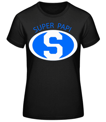 Super Papi Blue - T-shirt femme B&C - Noir - Devant