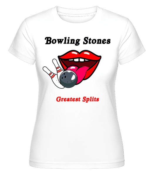 Aperçu: Bowling Stones -  T-shirt Shirtinator femme - Blanc - Devant
