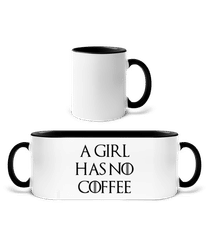 A Girl Has No Coffee · Tasse zweifarbig