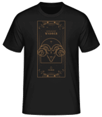 Art Deco Sternzeichen Widder - Männer Basic T-Shirt - Schwarz - Vorne