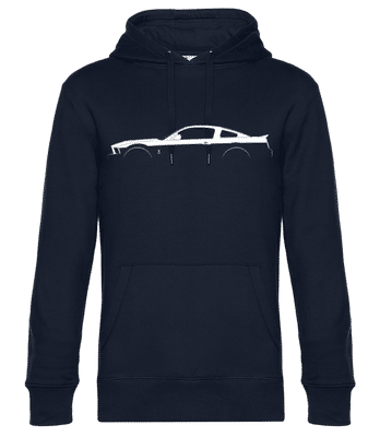 'Ford Shelby GT500 (2007)' Silhouette - Pánska štandardná mikina s kapucňou - Namornícka modrá - Predné