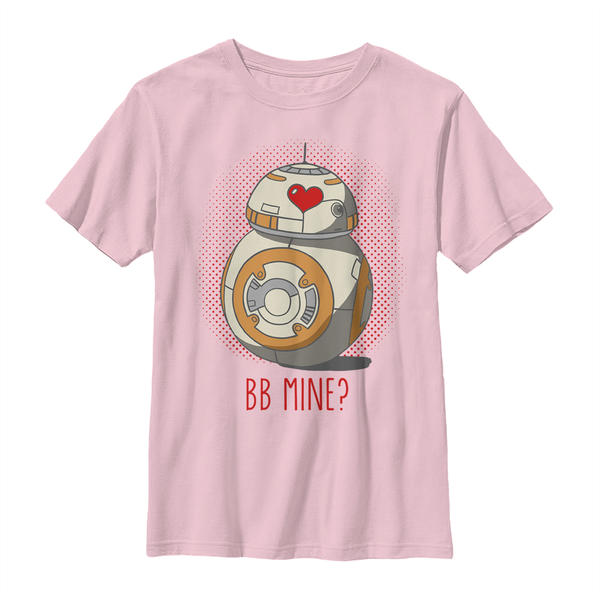 Aperçu: Star Wars - Le Réveil de la Force - BB-8 BB Mine - Valentine's Day - Enfant T-shirt - Rose - Devant