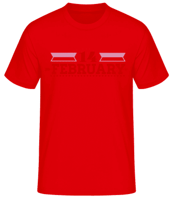 14 February Valentine - Camiseta para hombre B&C - Rojo - delante