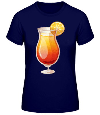Cocktail Sex On The Beach - Women's Basic T-Shirt - Navy - Front