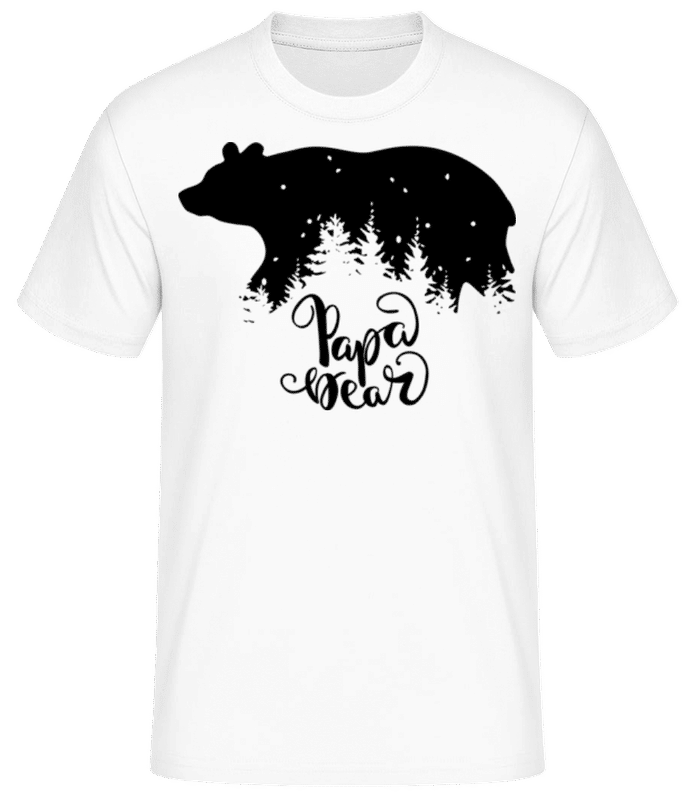 Vorschau: Papa Bear - Männer Basic T-Shirt - Weiß - Vorne