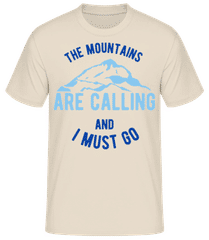 The Mountains Are Calling And I Must Go Blue · T-shirt standard Homme