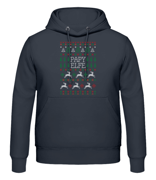 Aperçu: Papy Elfe - Sweat à capuche Homme - Anthracite - Devant