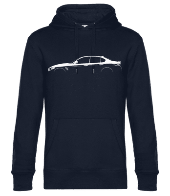 'Alfa Romeo Quadrifoglio' Silhouette - Men’s Standard Hoodie - Navy - Front