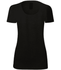 Merino Frauen T-Shirt - Schwarz - Vorne