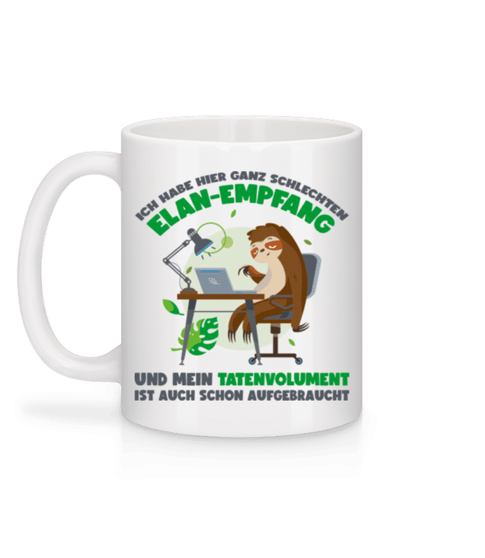 Vorschau: Schlechter Elan Empfang - Tasse - Weiß - Hinten