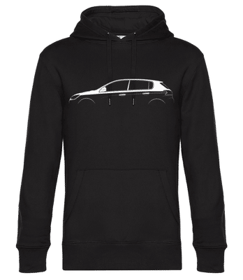 'Peugeot 308 GTi' Silhouette - Sweat à capuche standard homme - Noir - Devant