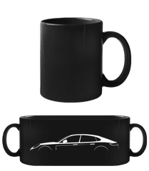 'Porsche Panamera S 971' Silhouette · Schwarze Tasse