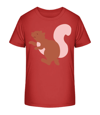 Kids Comic - Squirrel - Kid's Organic T-Shirt Stanley Stella 2.0 - Red - Front