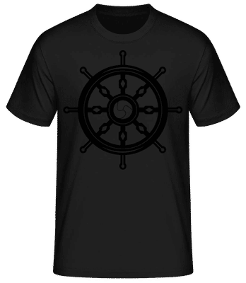 Wheel Black/White - T-shirt standard Homme - Noir - Devant