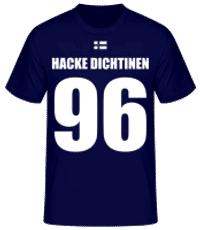 Finnland Fußball Trikot Hacke Dichtinen - Männer Basic T-Shirt - Marine - Vorne