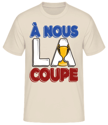 À Nous La Coupe - Männer Basic T-Shirt - Creme - Vorne