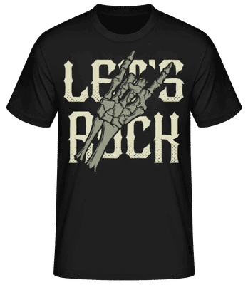 Lets Rock - Camiseta básica para hombre - Negro - delante