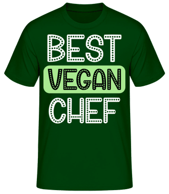 Best Vegan Chef - Pánské basic tričko - Bottle green - Napřed