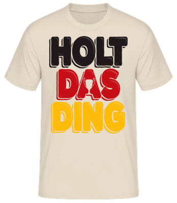 Holt Das Ding Dreifarbig - Männer Basic T-Shirt - Creme - Vorne