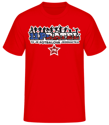 Pánské basic tričko - Červená - Napřed