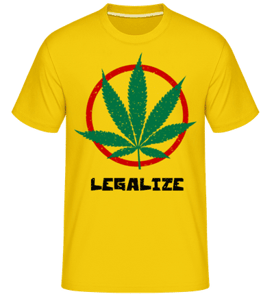 Cannabis Legalize Logo -  Shirtinator Men's T-Shirt - Golden yellow - Front