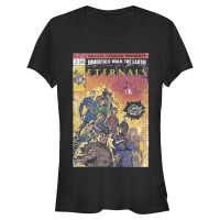 Marvel - Eternals - Skupina Vintage Style Comic Cover - Dámské Tričko - Černá - Napřed
