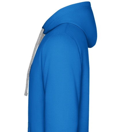 Unisex mikina s kapucí dvoubarevná - Světle modrá / Melirovĕ šedá - Doleva