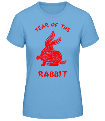 Chinese Zodiac Year Of The Rabbit - Frauen Basic T-Shirt - Hellblau - Vorne