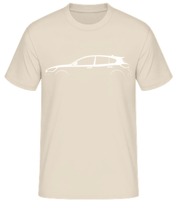 'Ford Focus ST MK IV' Silhouette - Men's Basic T-Shirt - Cream - Front