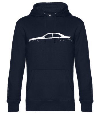 'Mercedes-Benz C-Class W203' Silhouette - Pánska štandardná mikina s kapucňou - Namornícka modrá - Predné