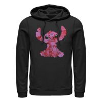 Disney Classics - Lilo & Stitch - Stitch Heart Fill - Unisex Mikiny s kapucňou - Čierna - Predné