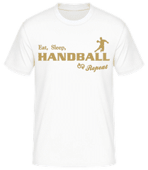 Eat, Sleep, Handball & Repeat · Männer T-Shirt B&C